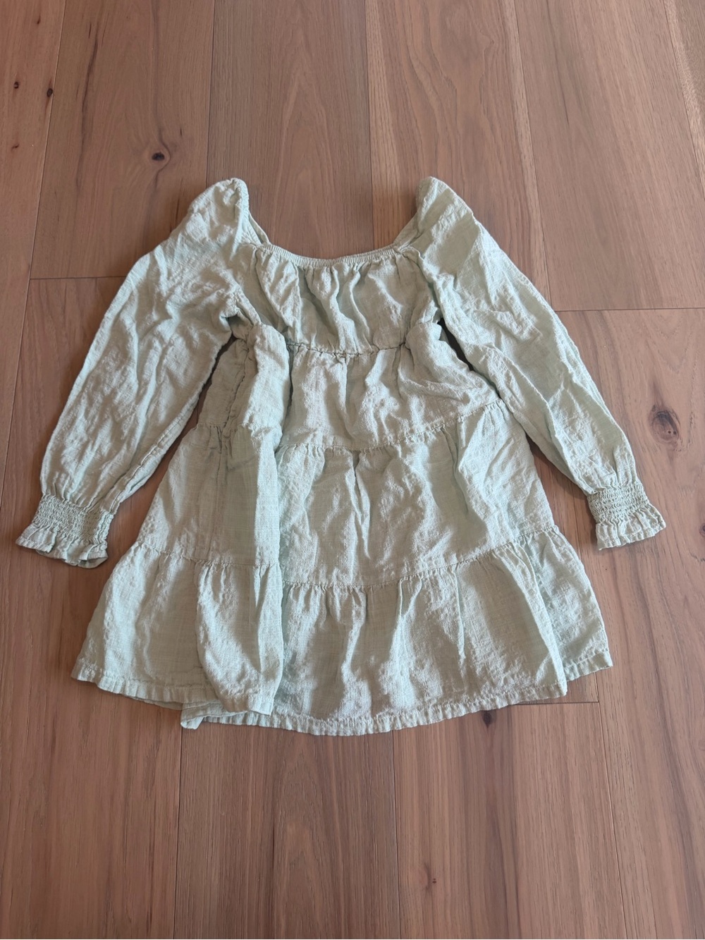 Old Navy Mint Green Tiered Smocked-Sleeve Girls Dress